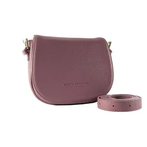 Renato Borzatta Leather Saddle Shoulder Bag Pink