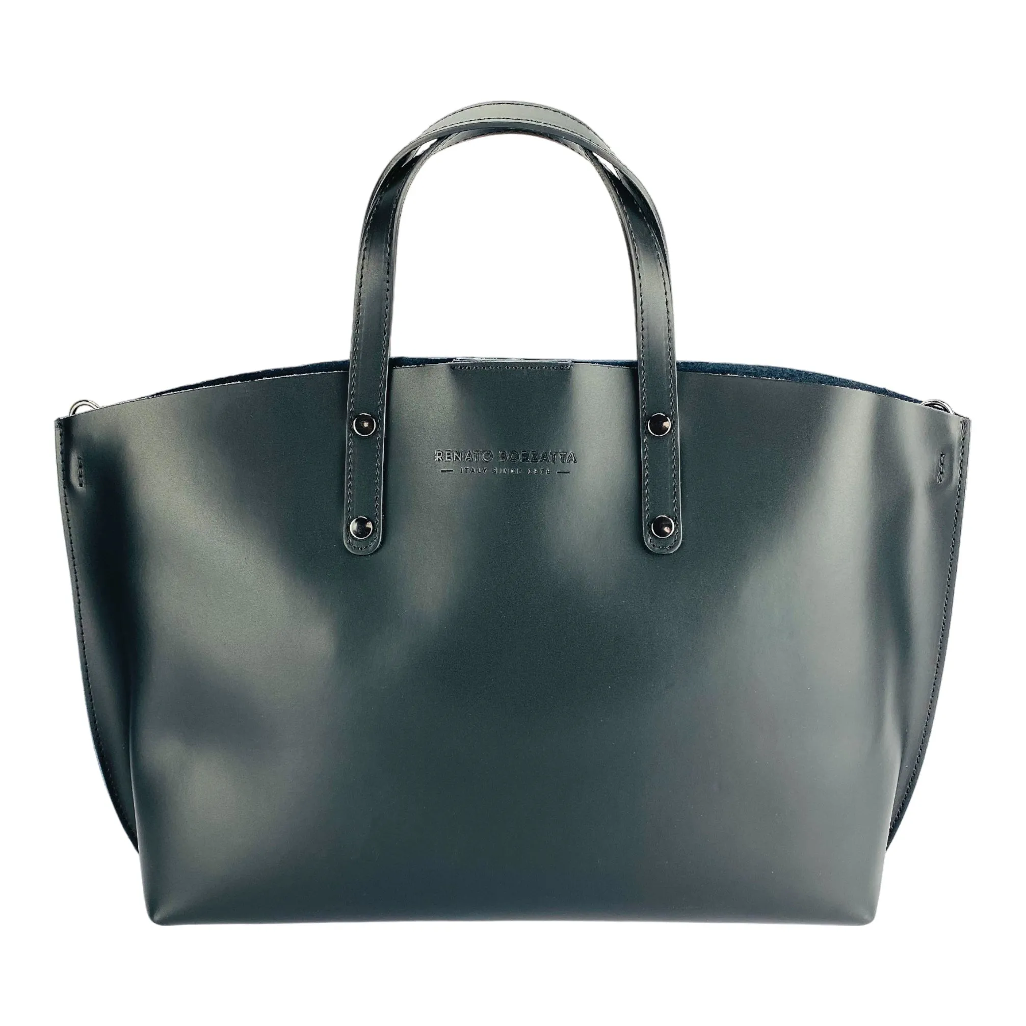 Renato Borzatta leather shoulder bag black