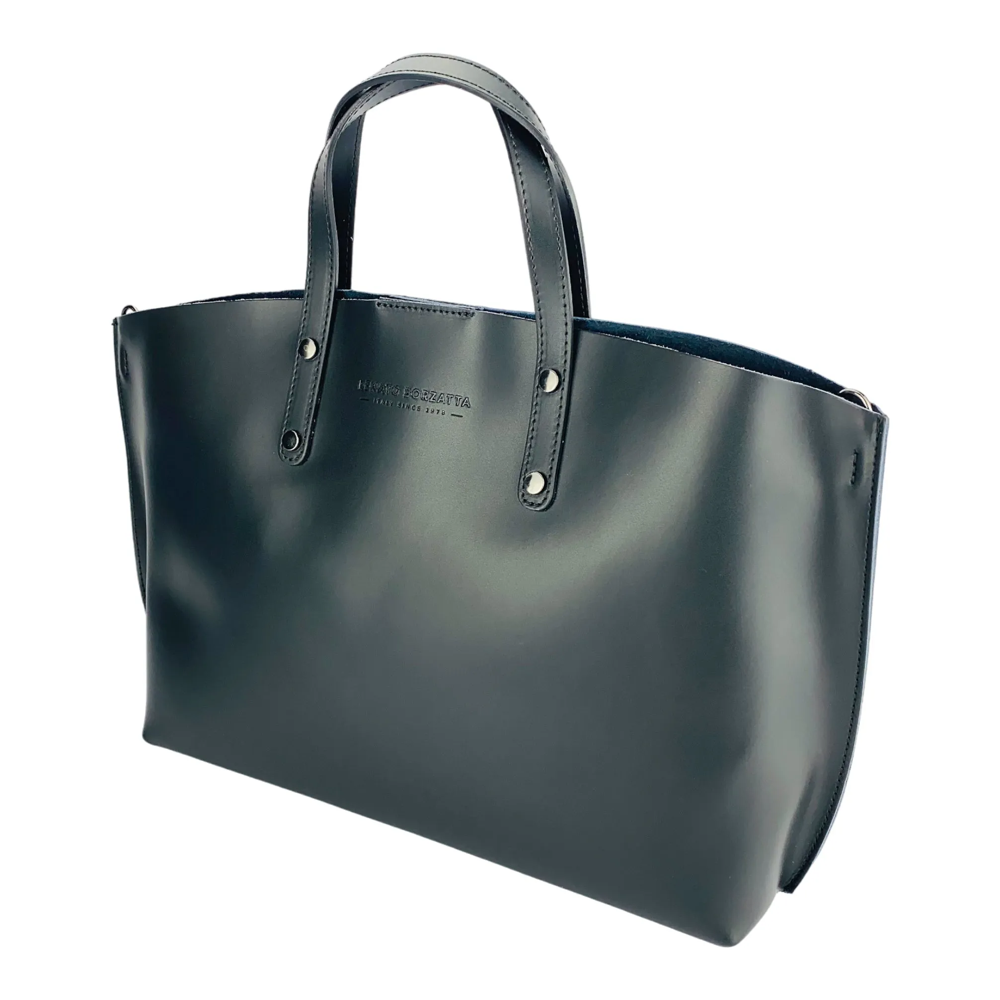 Renato Borzatta leather shoulder bag black
