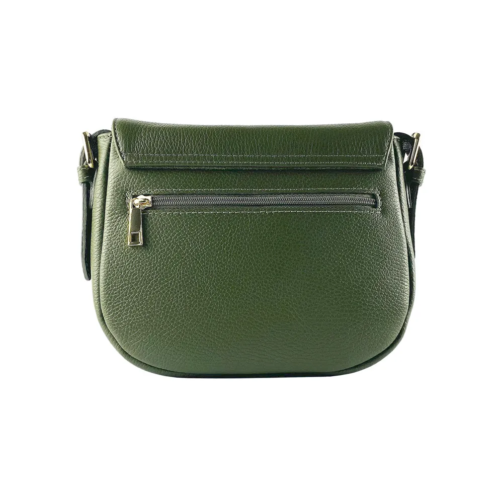 Renato Borzatta Leather Shoulder Saddle Bag Green