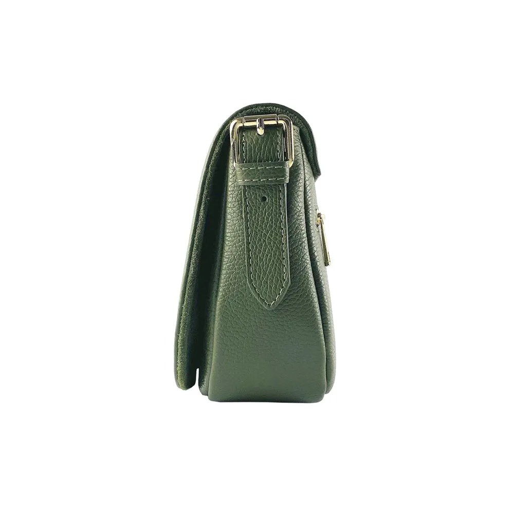 Renato Borzatta Leather Shoulder Saddle Bag Green