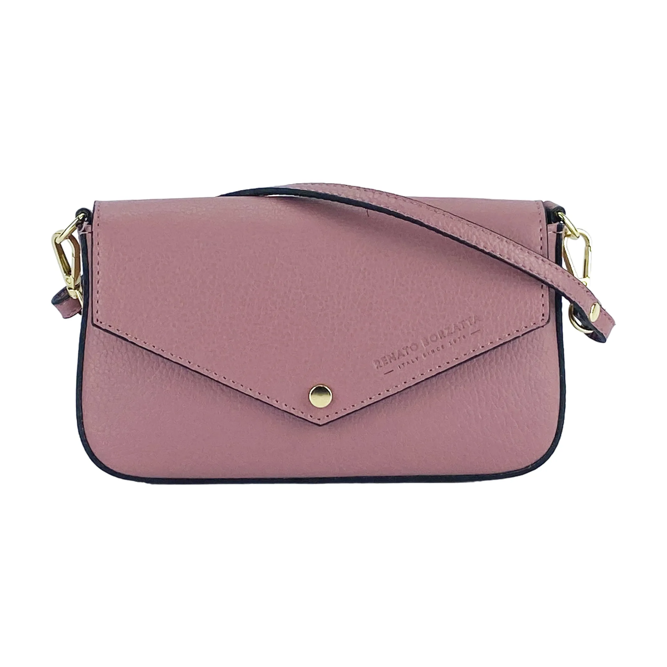 Renato Borzatta Small Chain Post Shoulder Bag Antique Pink