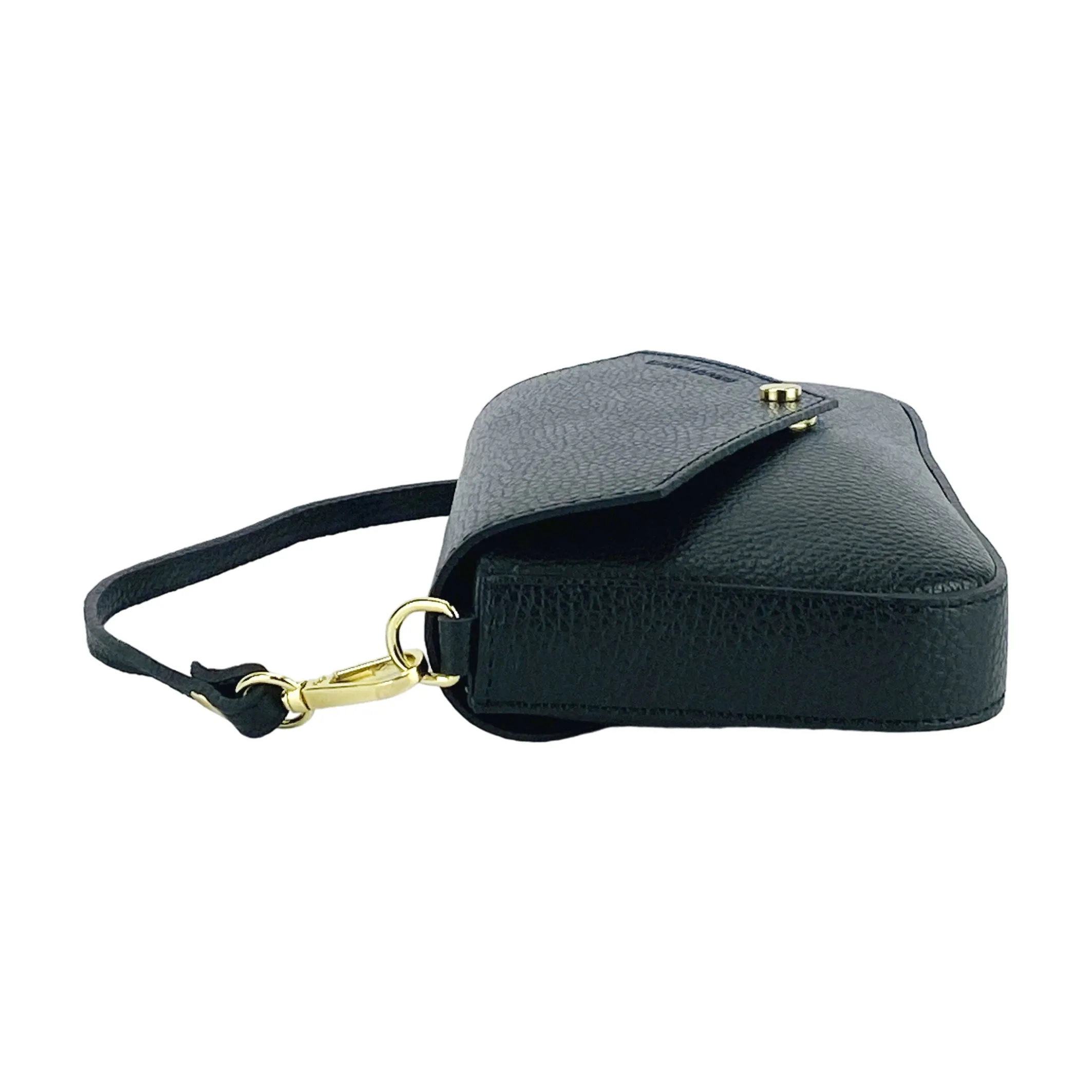 Renato Borzatta Small leather Shoulder Bag black