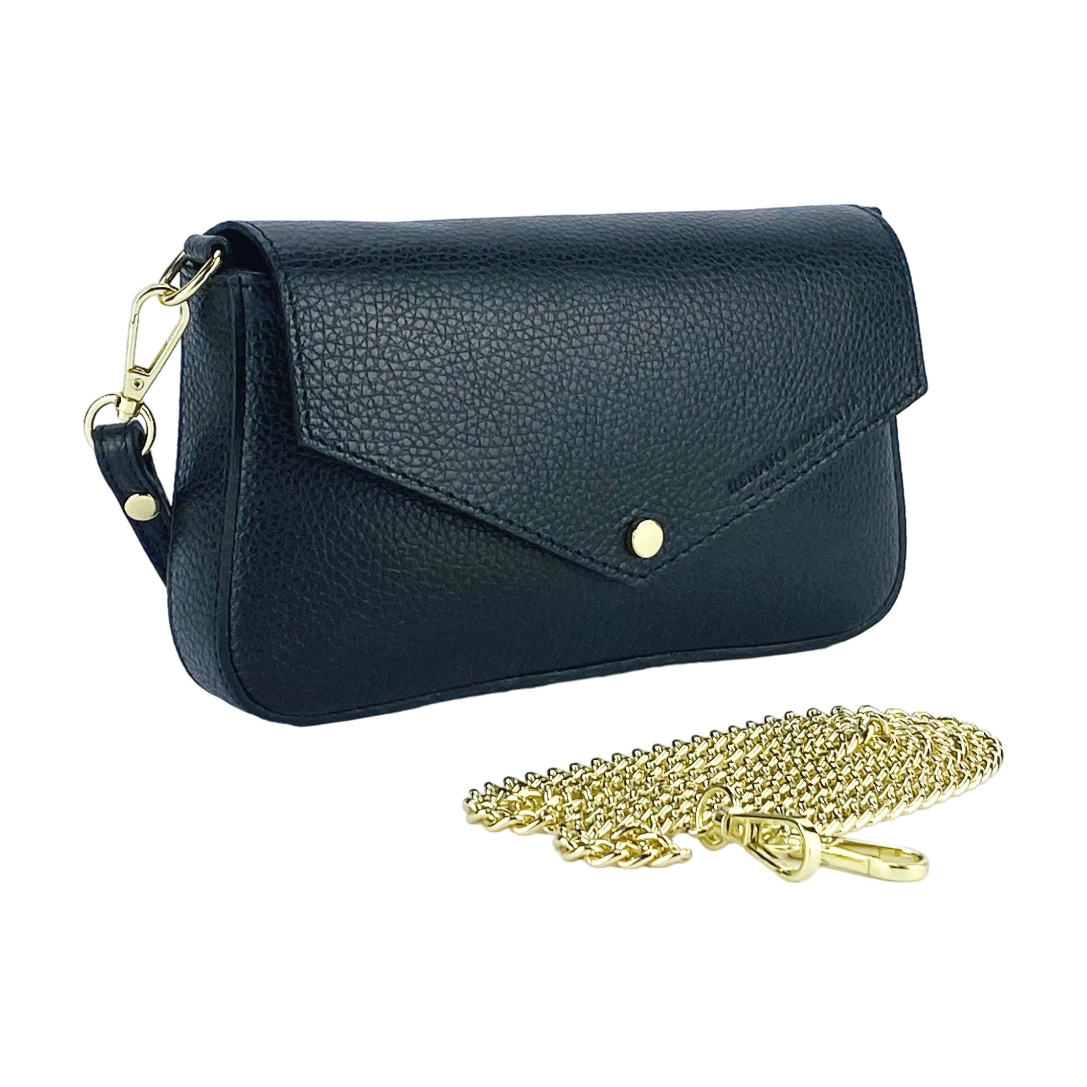 Renato Borzatta Small leather Shoulder Bag black