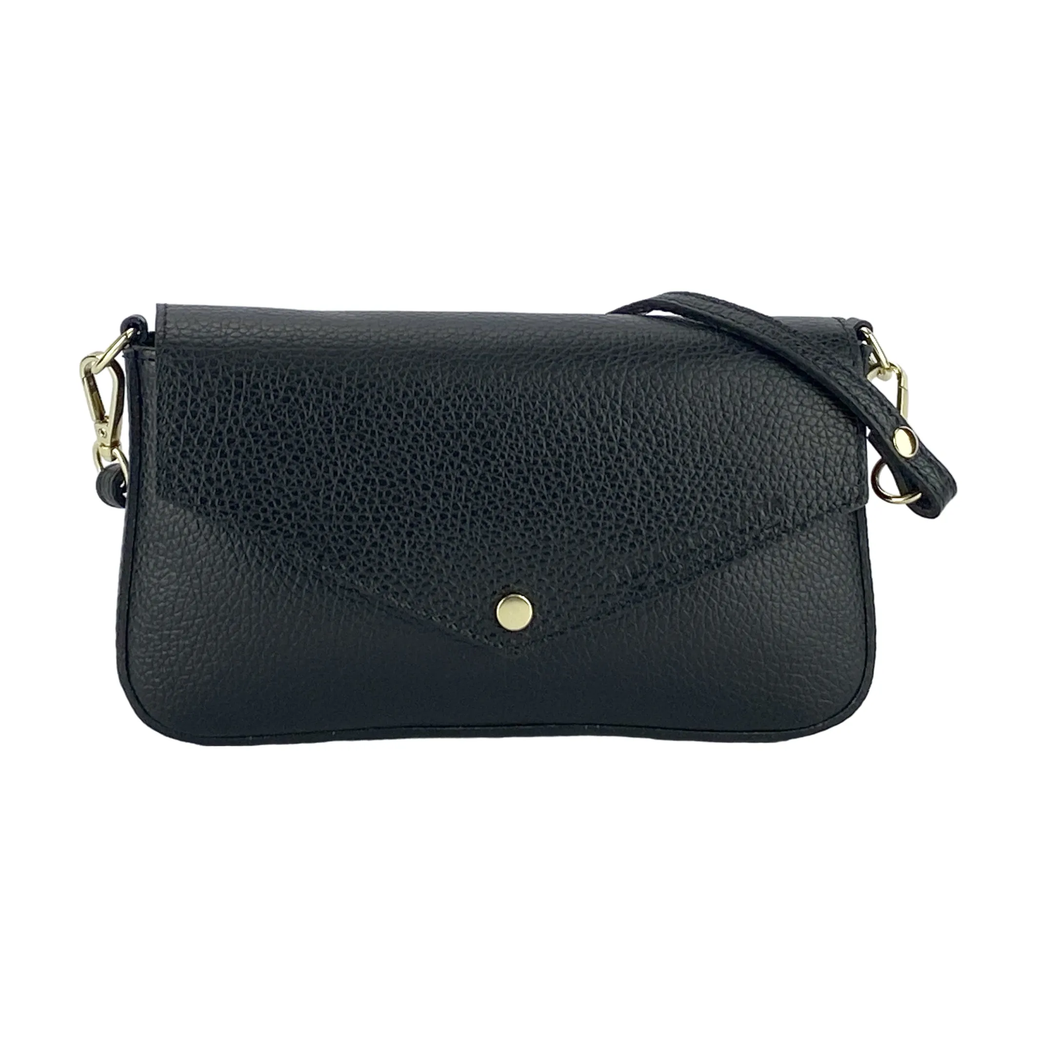 Renato Borzatta Small leather Shoulder Bag black