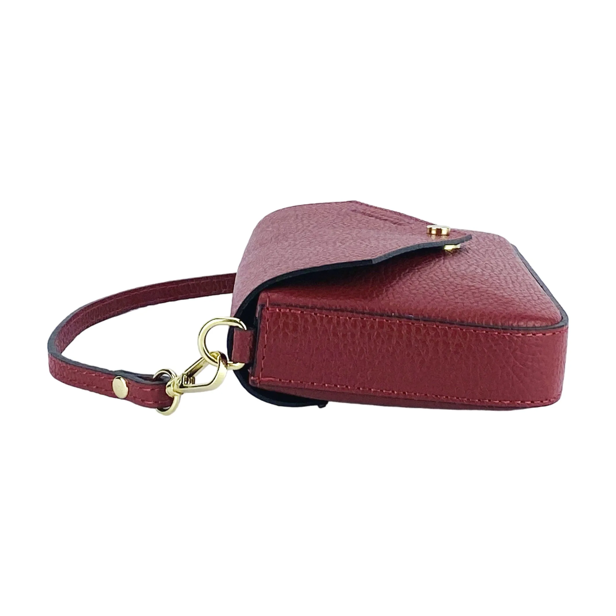Renato Borzatta Small leather Shoulder Bag red