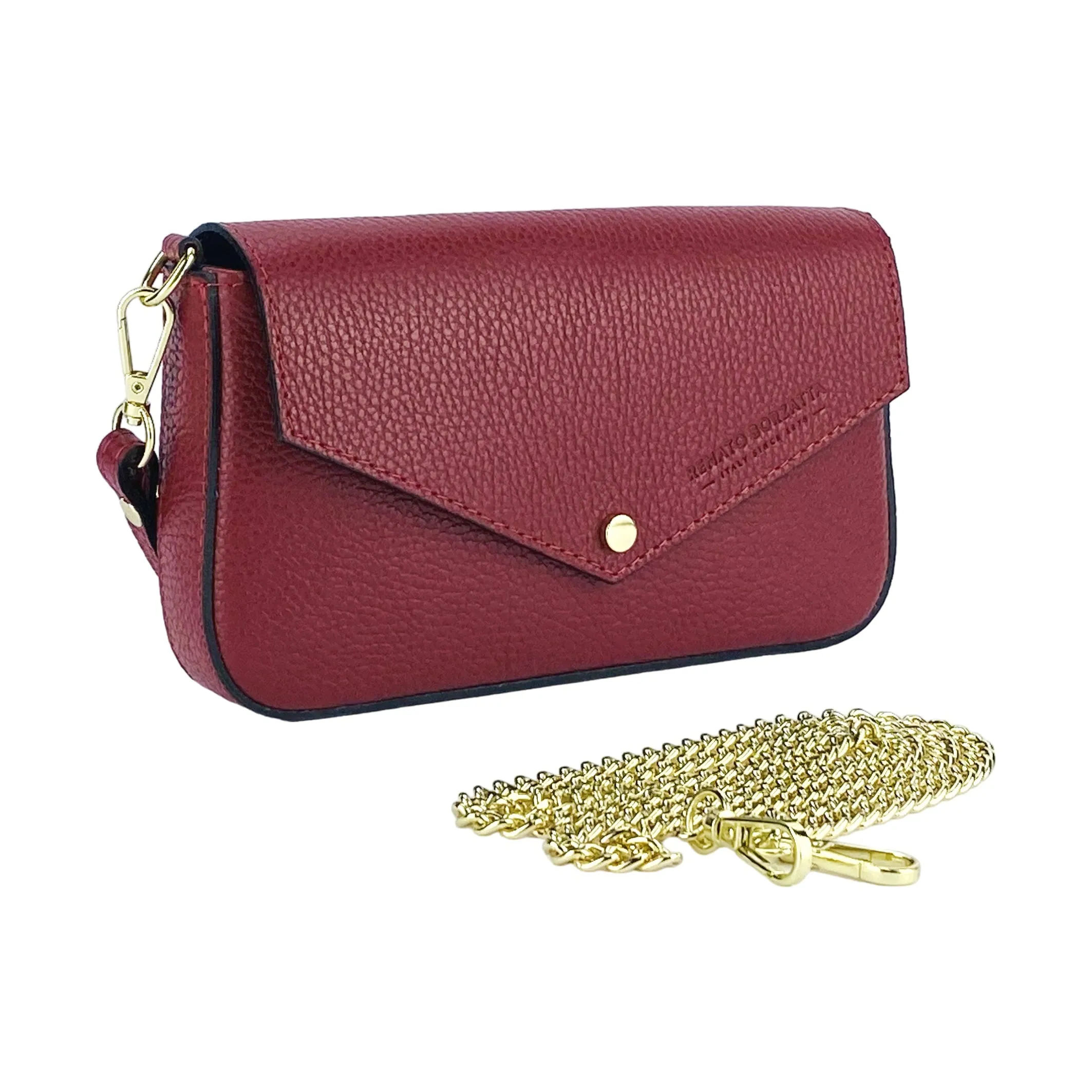 Renato Borzatta Small leather Shoulder Bag red