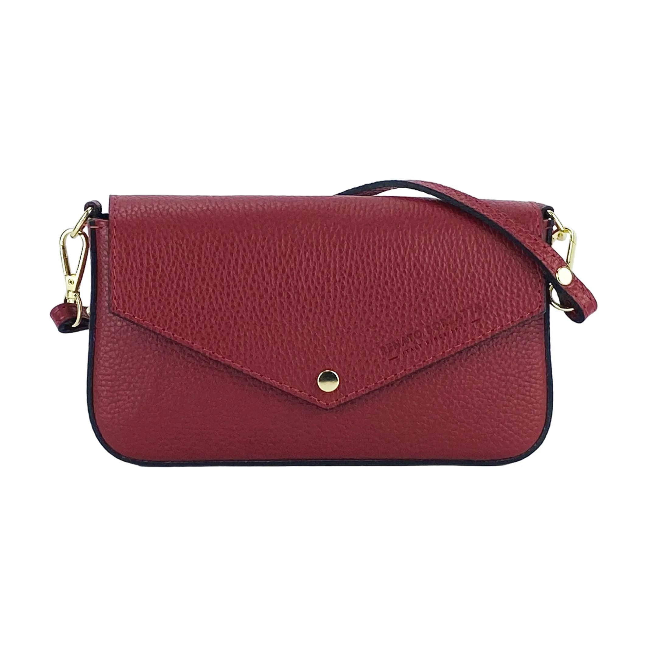 Renato Borzatta Small leather Shoulder Bag red