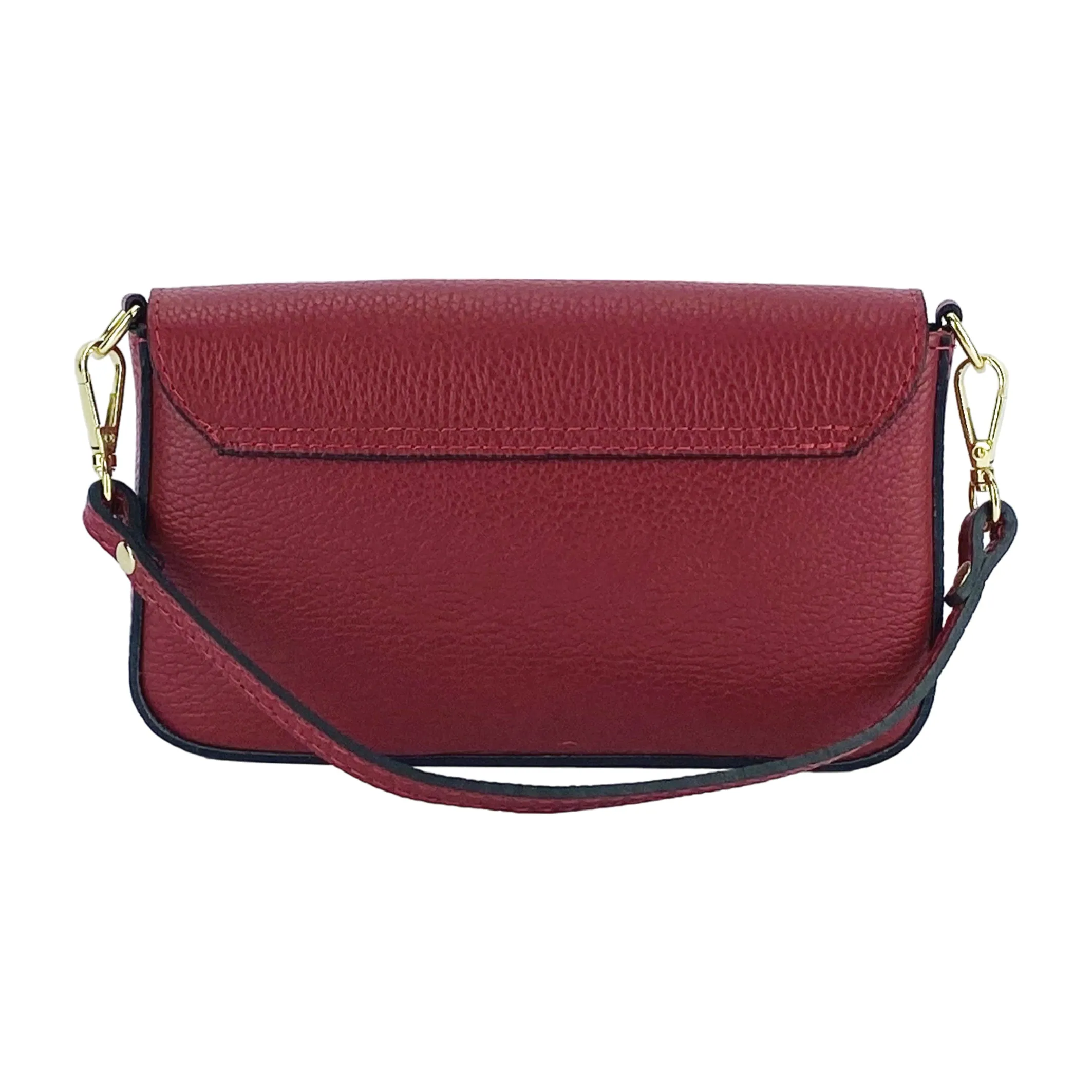Renato Borzatta Small leather Shoulder Bag red