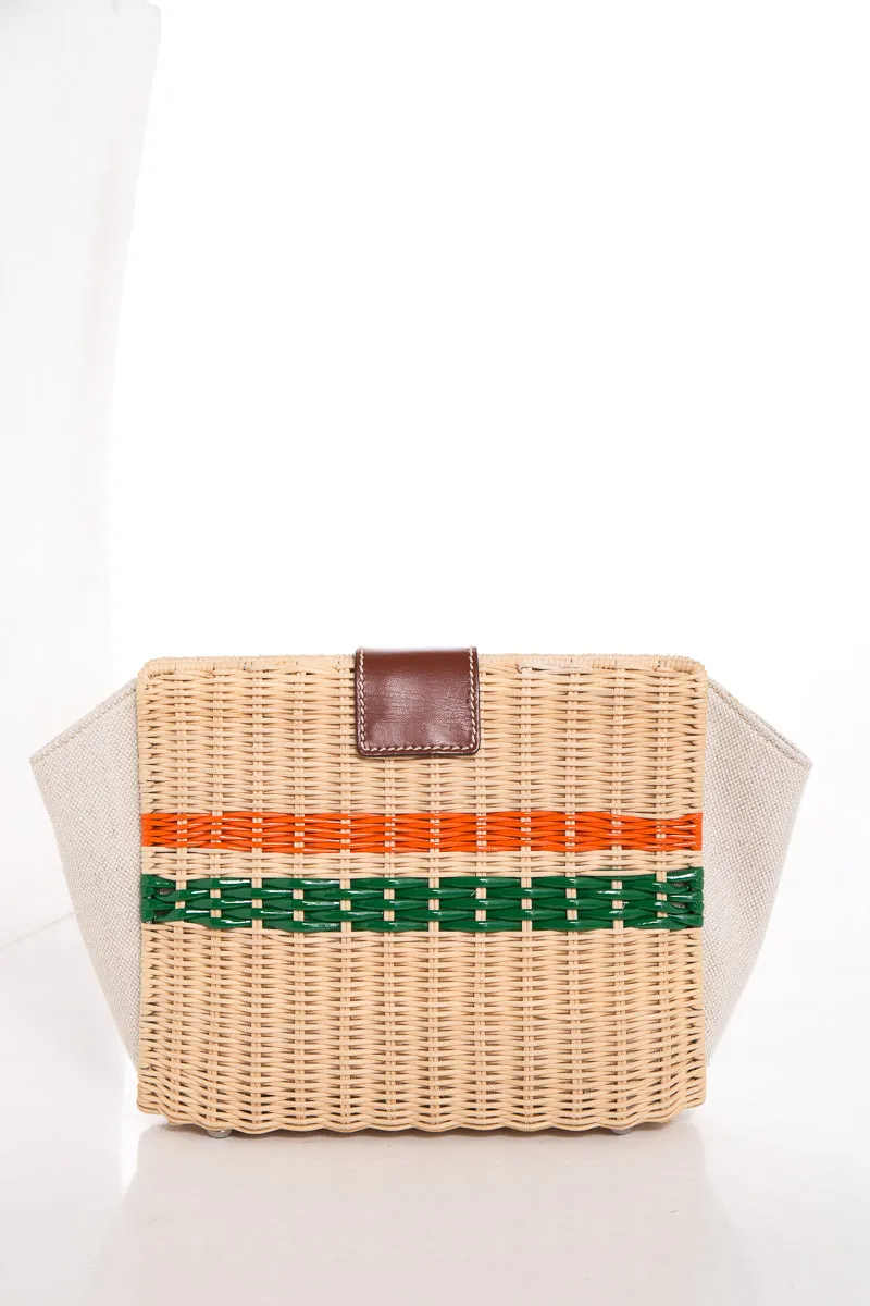 Rodo Wicker & Leather Handle Bag