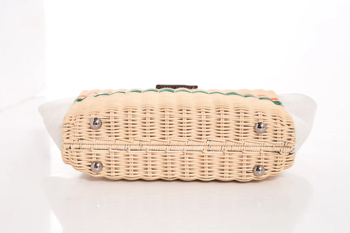 Rodo Wicker & Leather Handle Bag