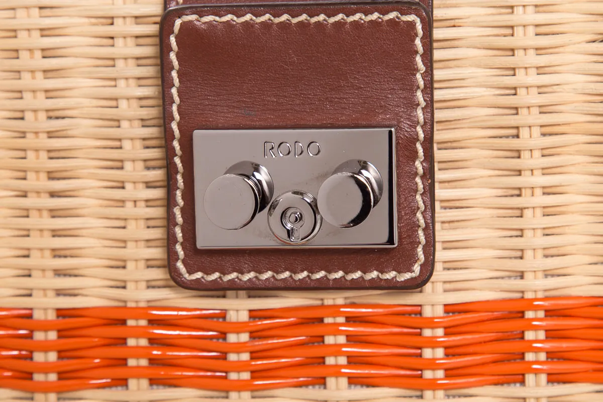 Rodo Wicker & Leather Handle Bag