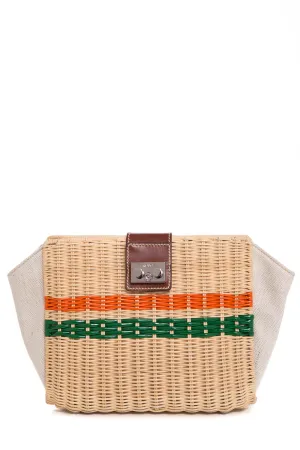 Rodo Wicker & Leather Handle Bag