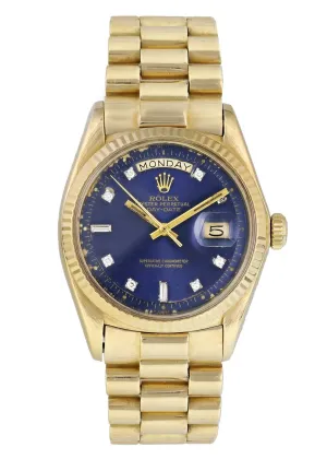 Rolex  Day Date President 1803 Yellow Gold Mens Watch