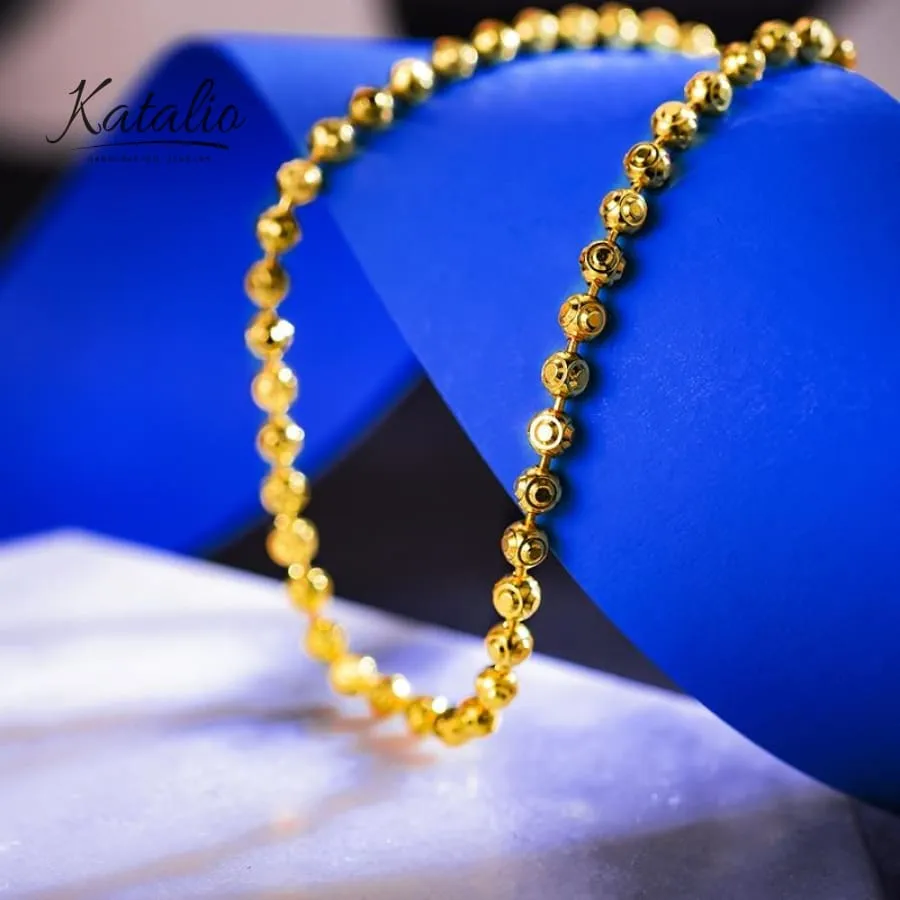 Round Geometric Chain Bracelet
