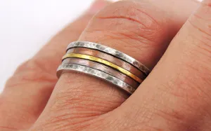 Rustic Mens Wedding Band - Customized 8mm to 12mm