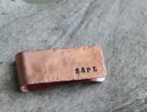 Rustic Personalized Copper Money Clip