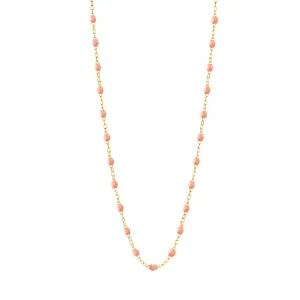 SALMON GIGI CLASSIC NECKLACE 18 INCH- 18K YELLOW GOLD