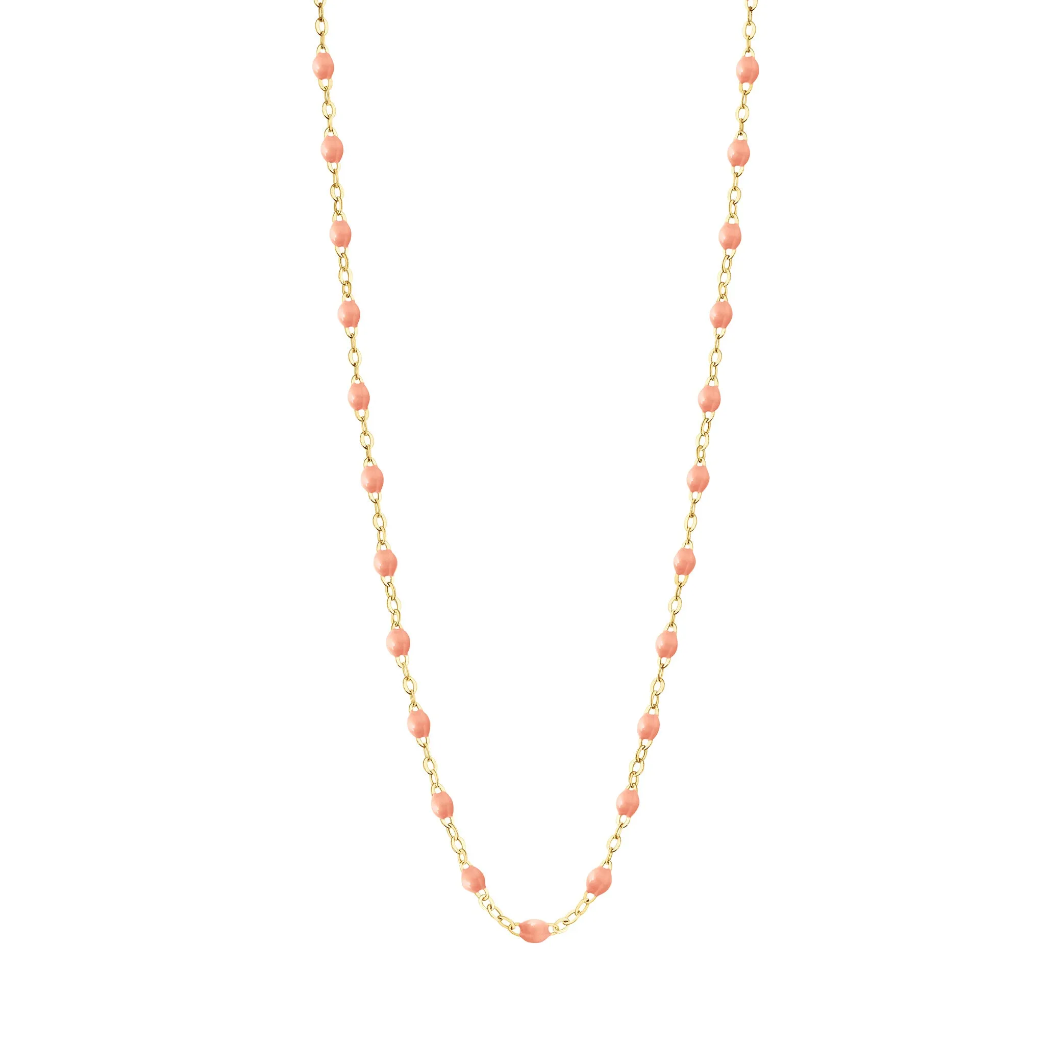 SALMON GIGI CLASSIC NECKLACE 18 INCH- 18K YELLOW GOLD