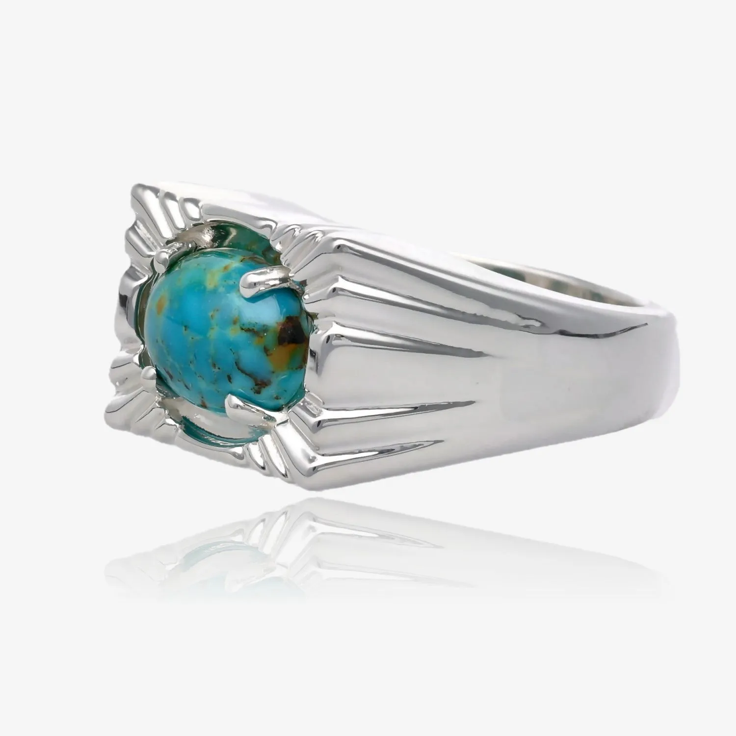 Santa Fe Sky Men’s Turquoise Ring