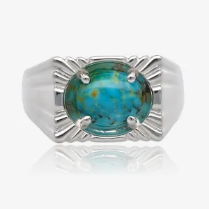 Santa Fe Sky Men’s Turquoise Ring
