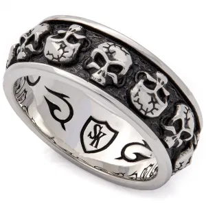 Scott Kay Carved Men's Skull Ring, Sterling Silver