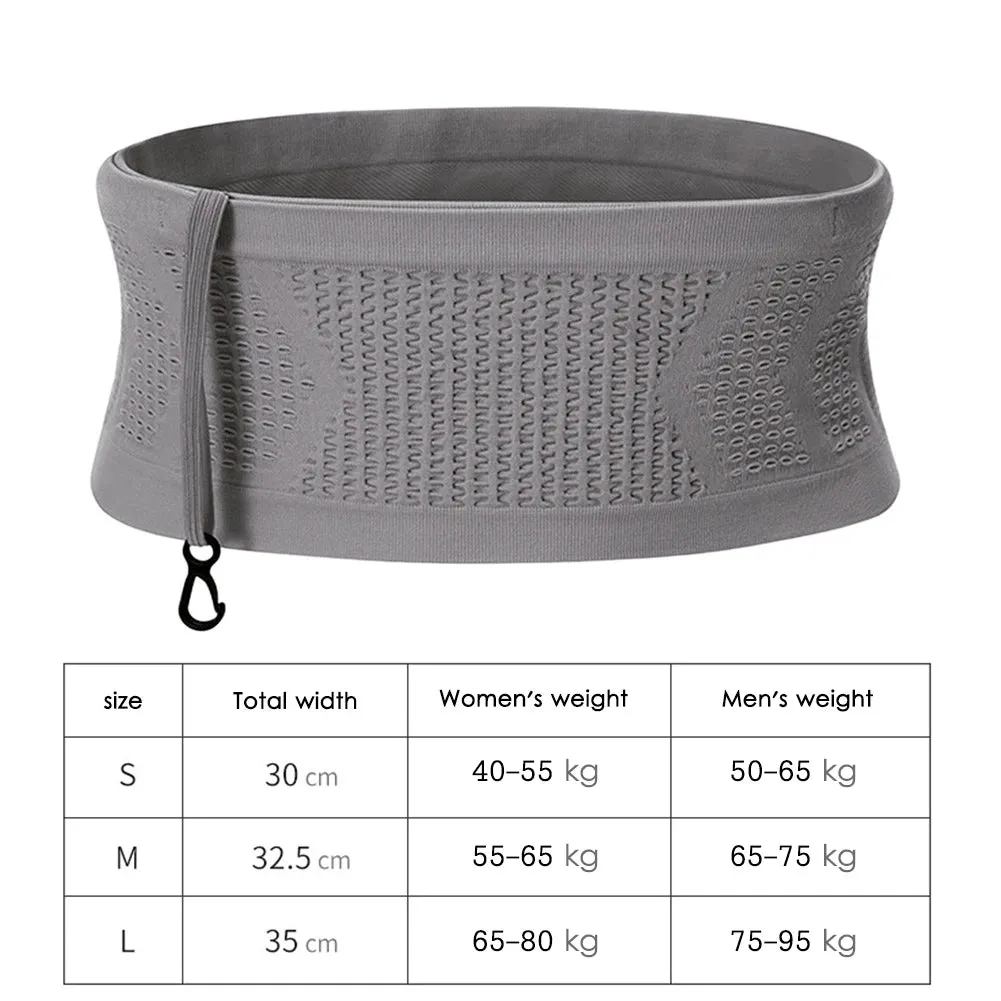 Seamless Running Waistpack Lightweight Invisible Jogging Waist Bags Portable Elastic Breathable High-Capacity Sports Accessories