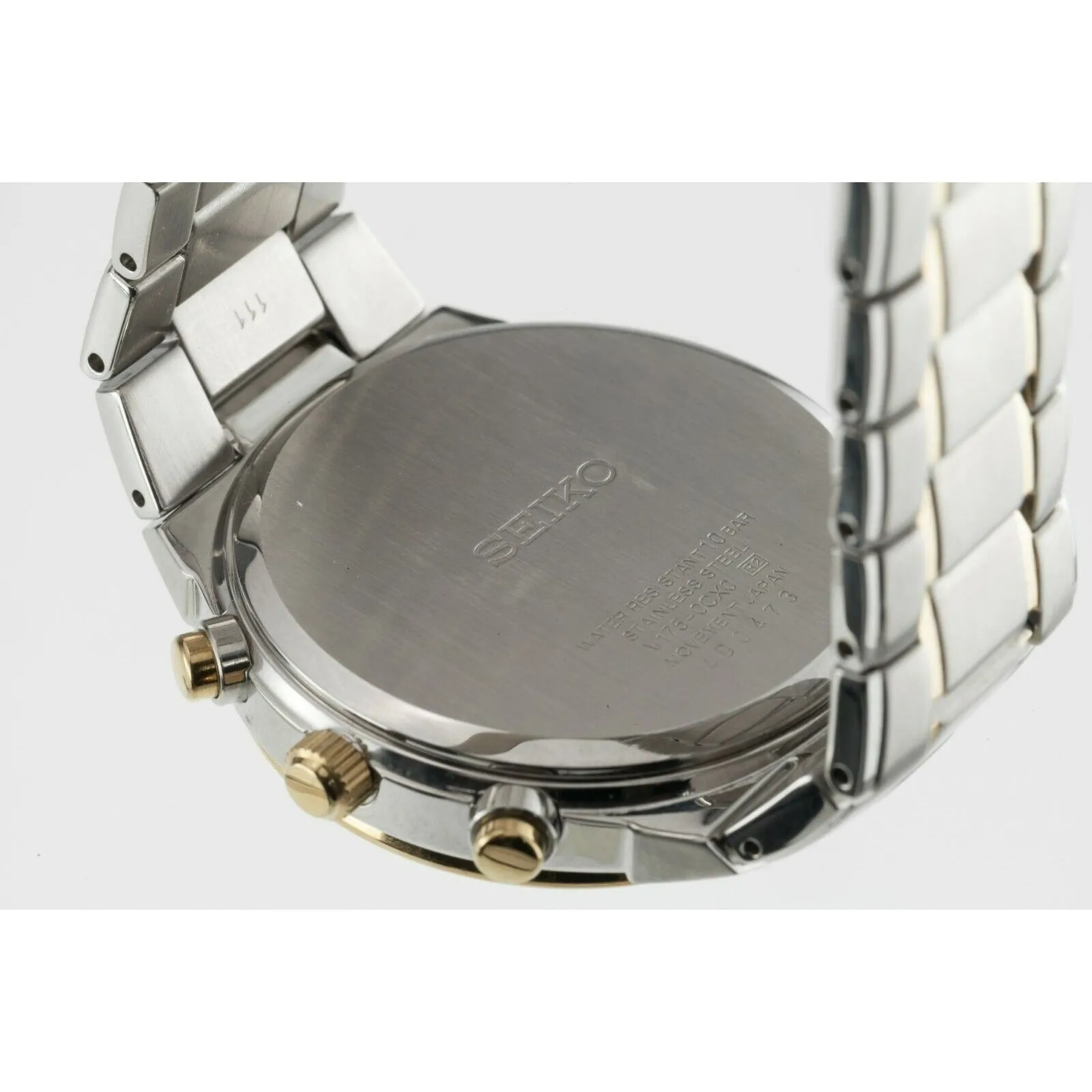 Seiko Solar Chronograph Men's SS Two-Tone Watch V175-0CX0