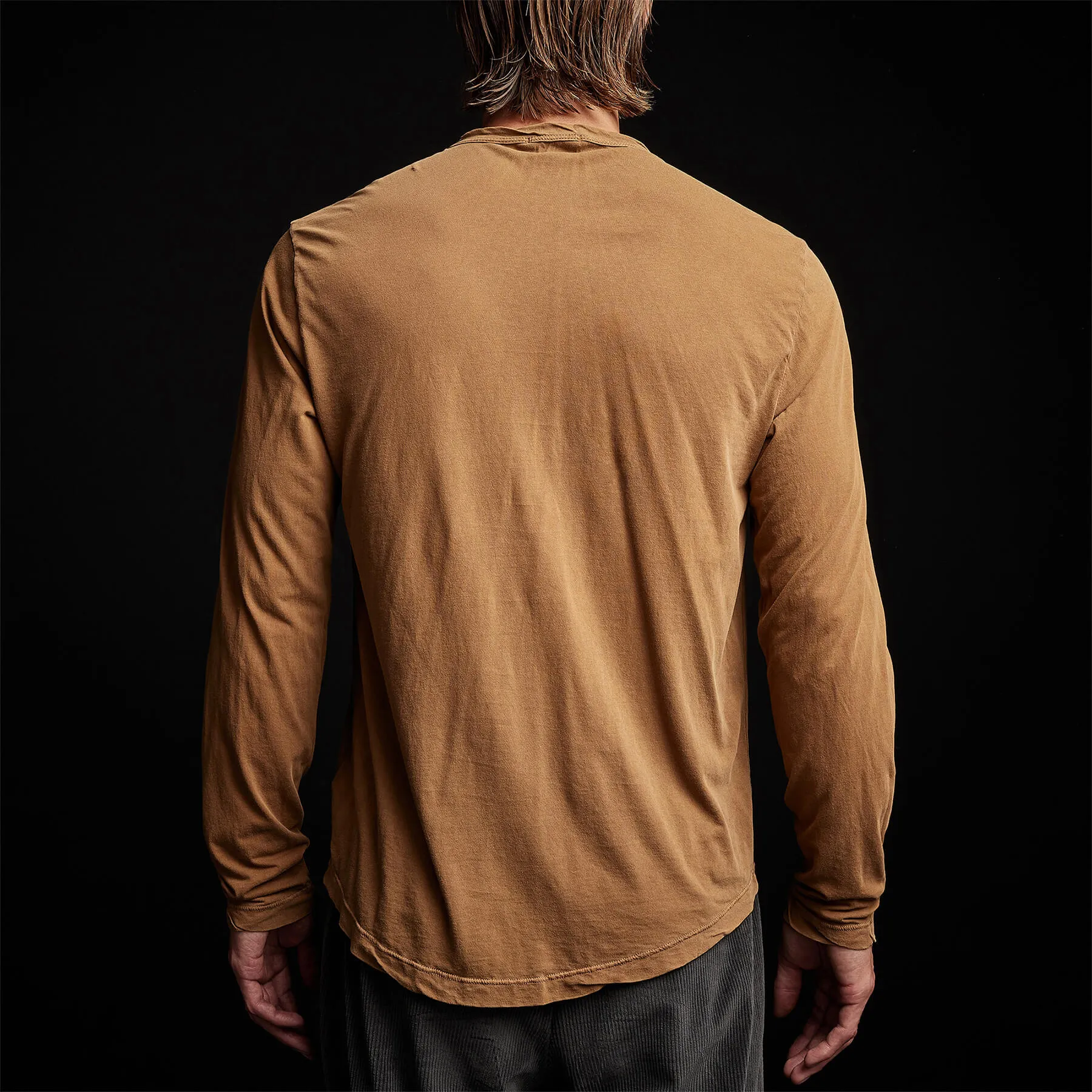 Shirttail Hem Crew - Copper Pigment