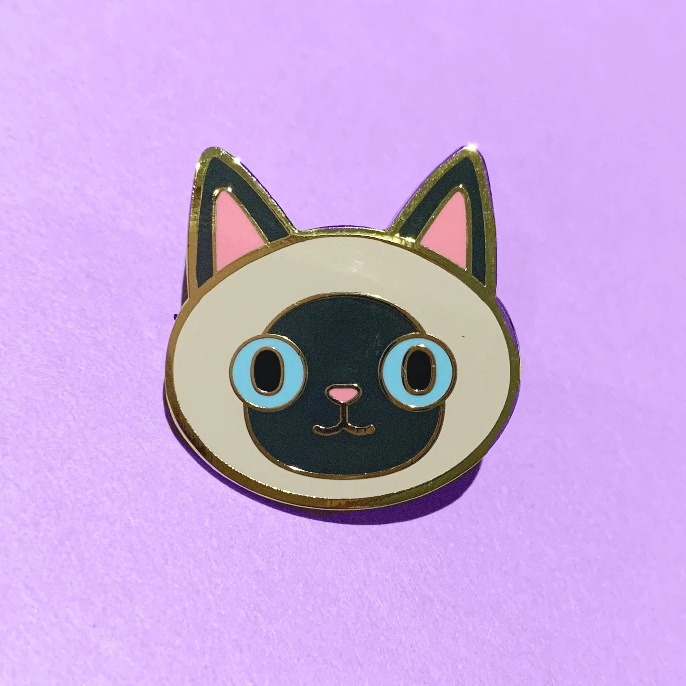 Siamese Seal Point Cat Enamel Pin | Himalayan Birman British Shorthair Ragdoll