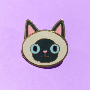 Siamese Seal Point Cat Enamel Pin | Himalayan Birman British Shorthair Ragdoll
