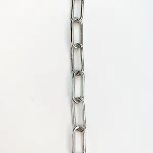 Silver Paperclip Link Chain by the Inch (#3075)