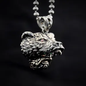 Sterling Silver Bearman Necklace