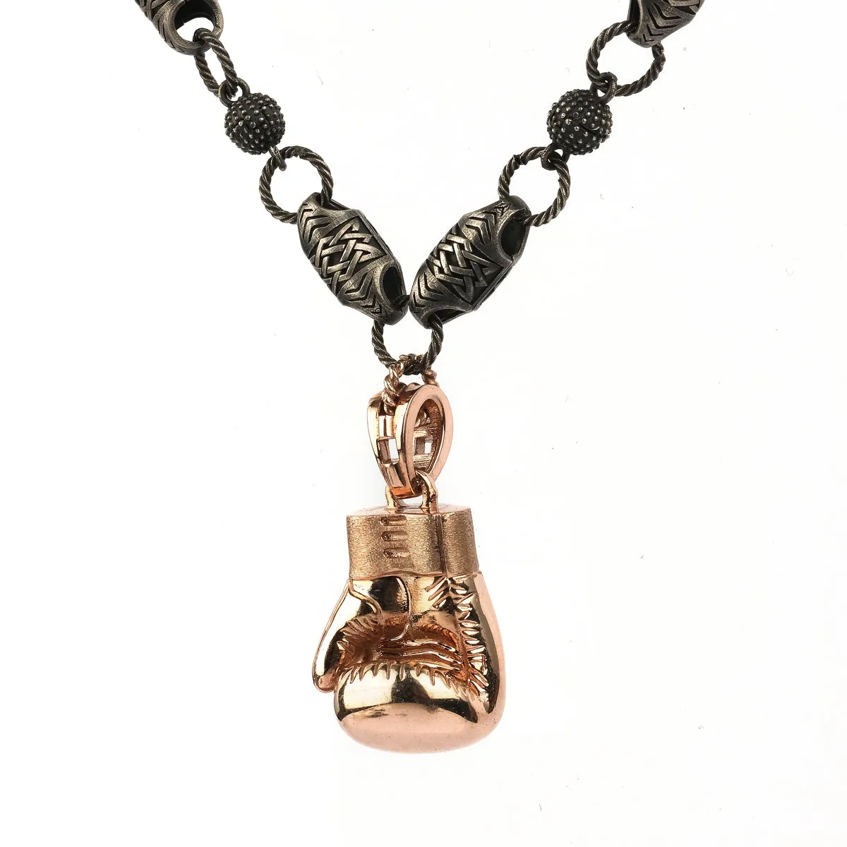 Sterling Silver Boxing Glove Necklace, Men's Necklace