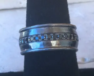 Sterling Silver Men's Eternity Band Ring