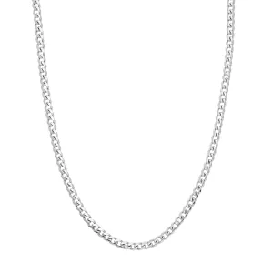 Sterling Silver Miami Cuban Chain Link Necklace, 24 Inches, 5mm