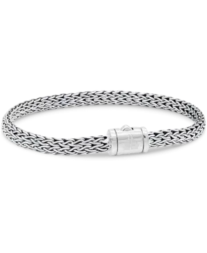 Sterling Silver Oval Dragon Bone Chain Bracelet - 5mm