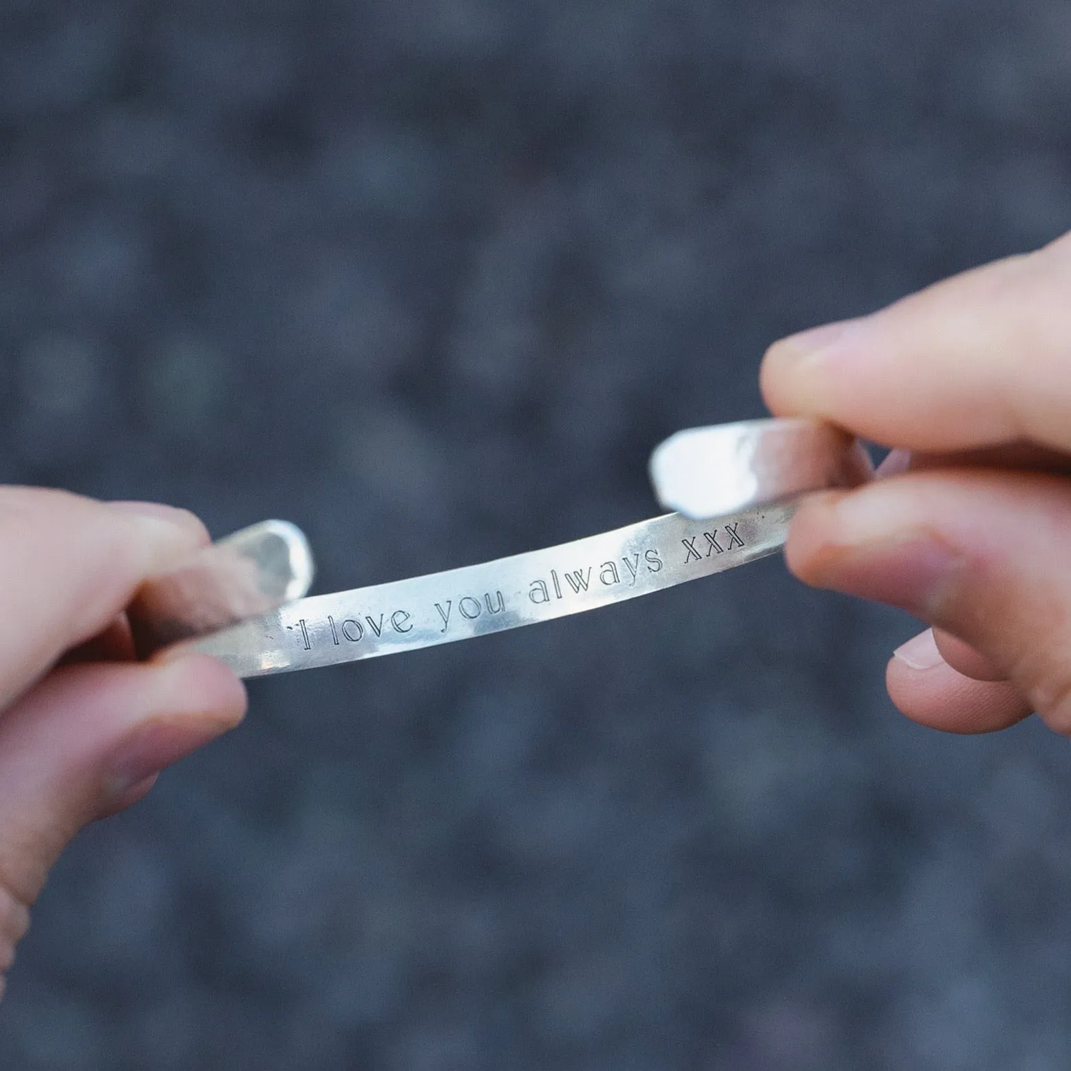 Sterling Silver Unisex Personalised Cuff