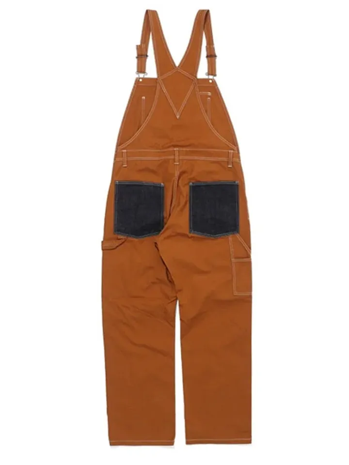 Street Casual Patch Pocket Oversize Jumpsuit for Men