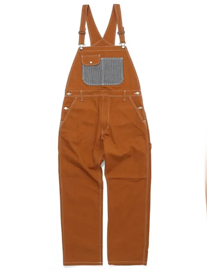 Street Casual Patch Pocket Oversize Jumpsuit for Men