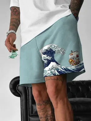 Stylish Casual Men's Multicolor Printed Pocketed Sweatpants