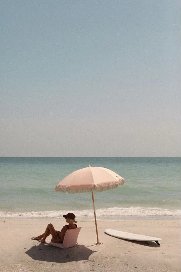 SUNNYLIFE LUXE BEACH UMBRELLA SALMON