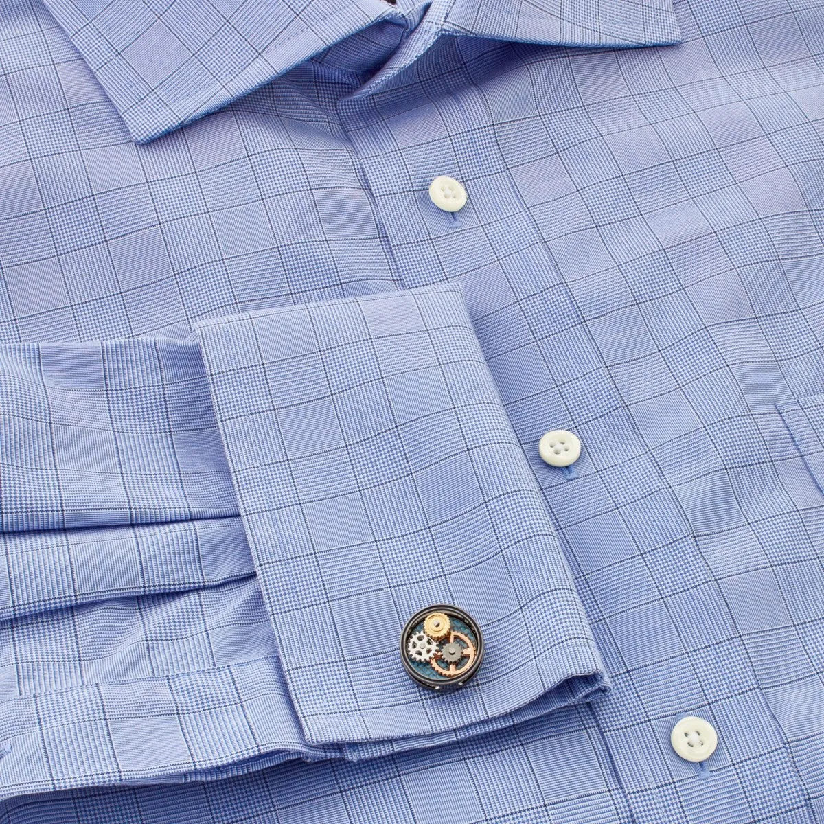 Tateossian Mechanical Gear Cufflinks, Gunmetal