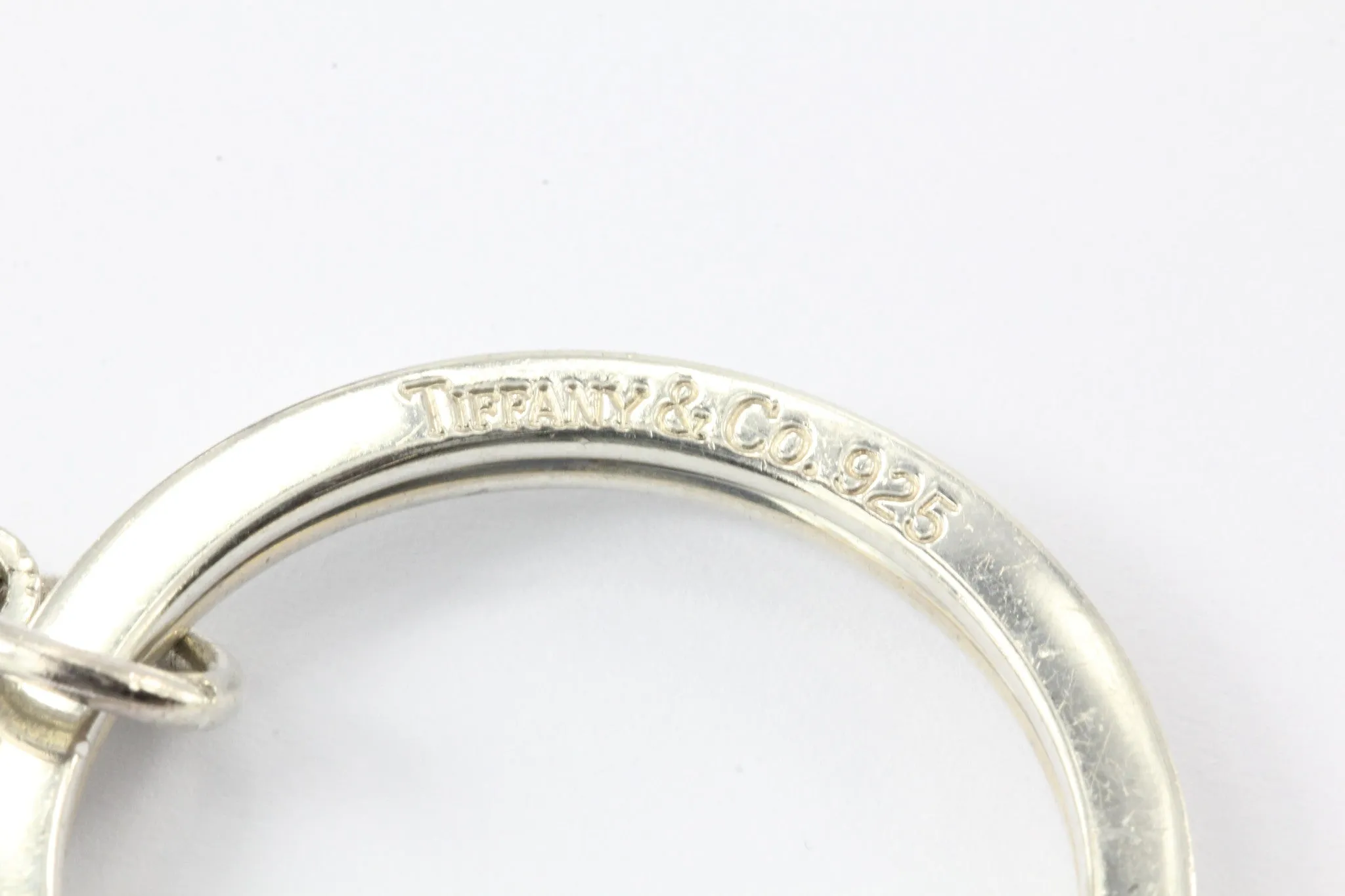 Tiffany & Co Sterling Silver World Globe Key Chain Ring