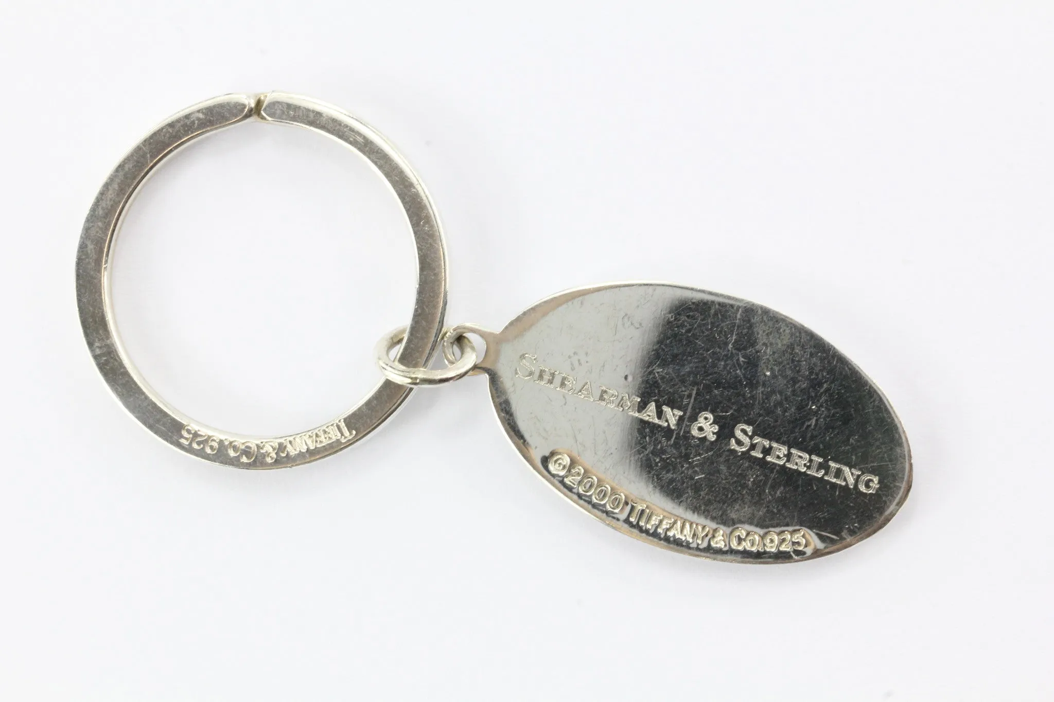 Tiffany & Co Sterling Silver World Globe Key Chain Ring