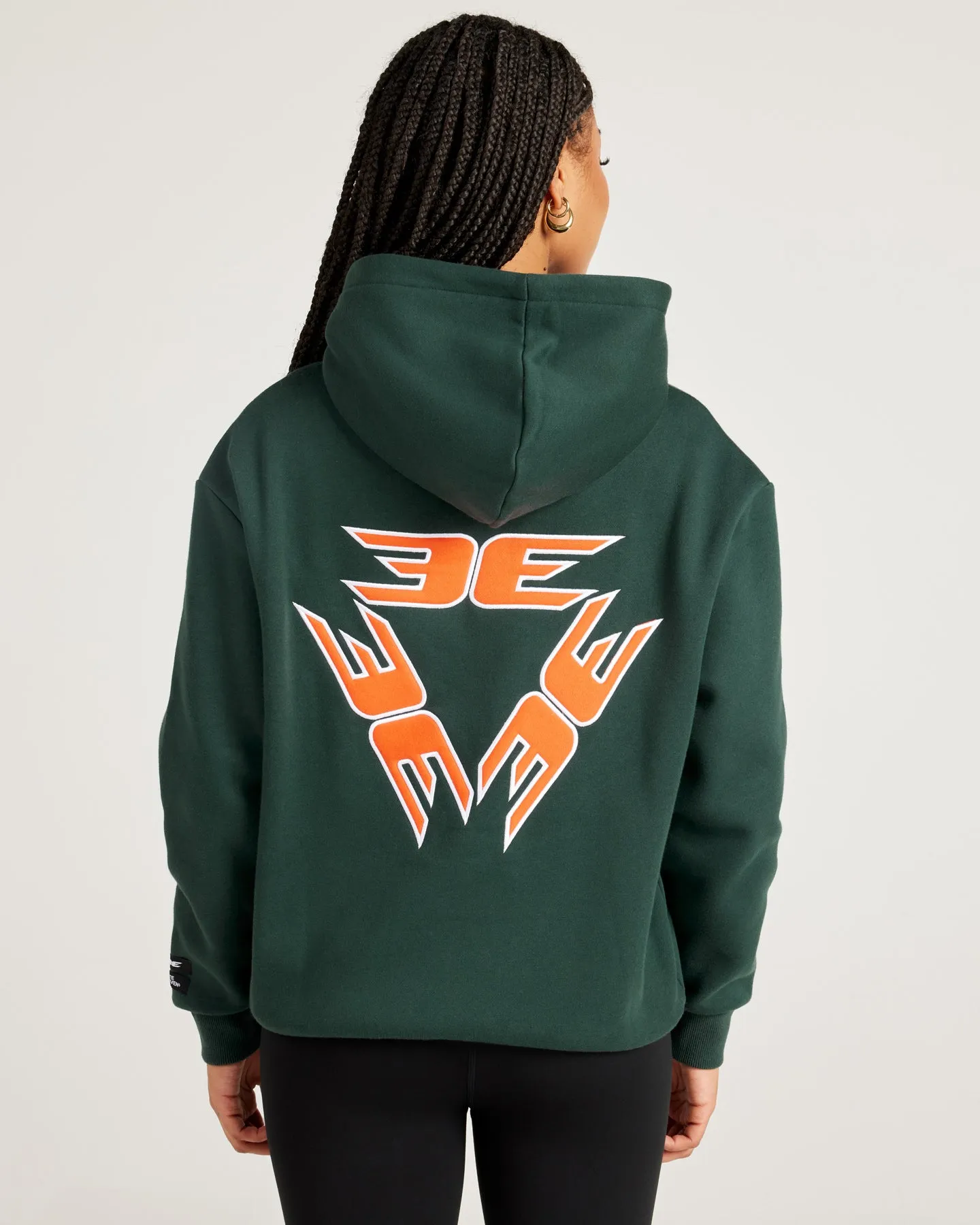 Tri Logo Hoodie - Green / Orange