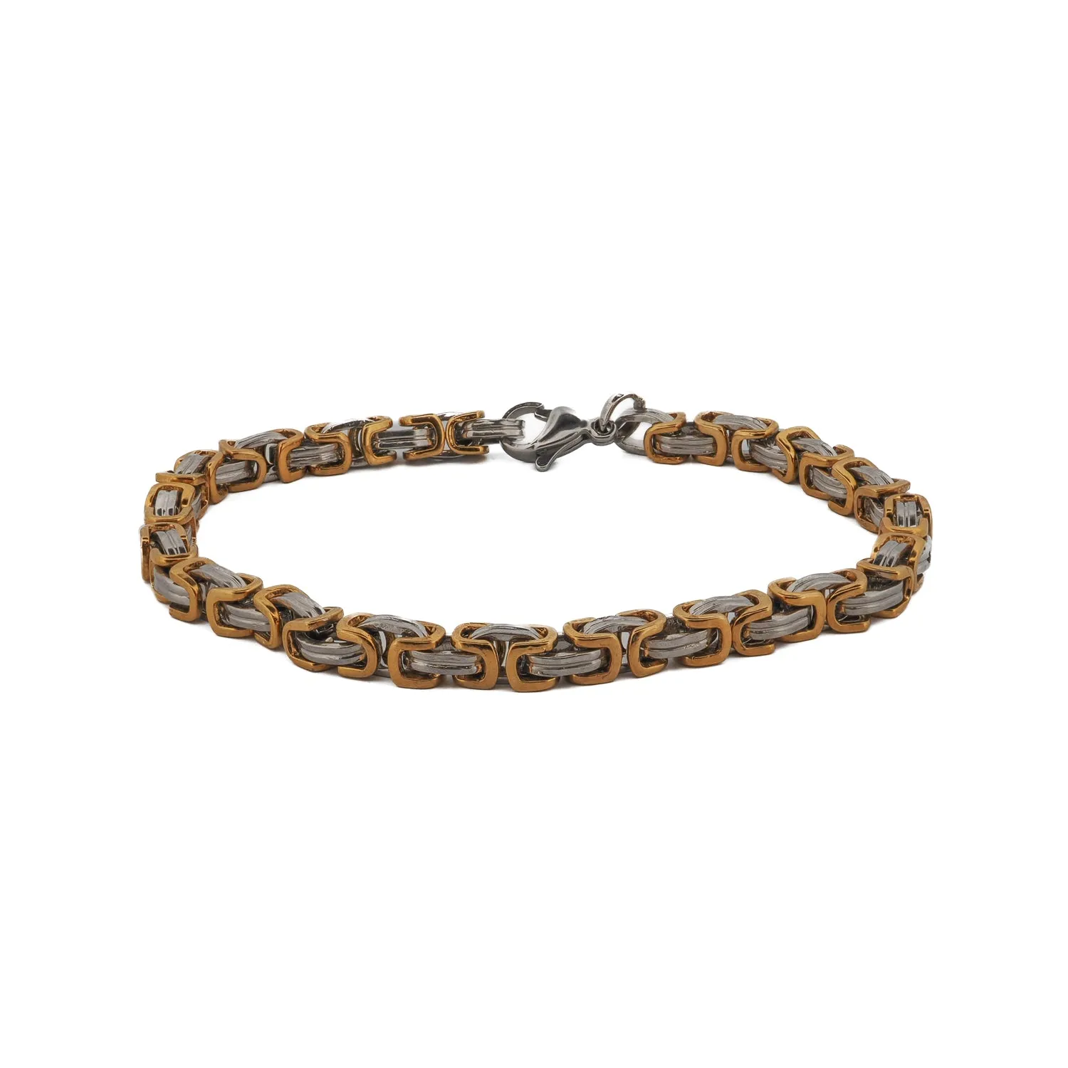 Two Color Design Bold Chain Men's Bracelet