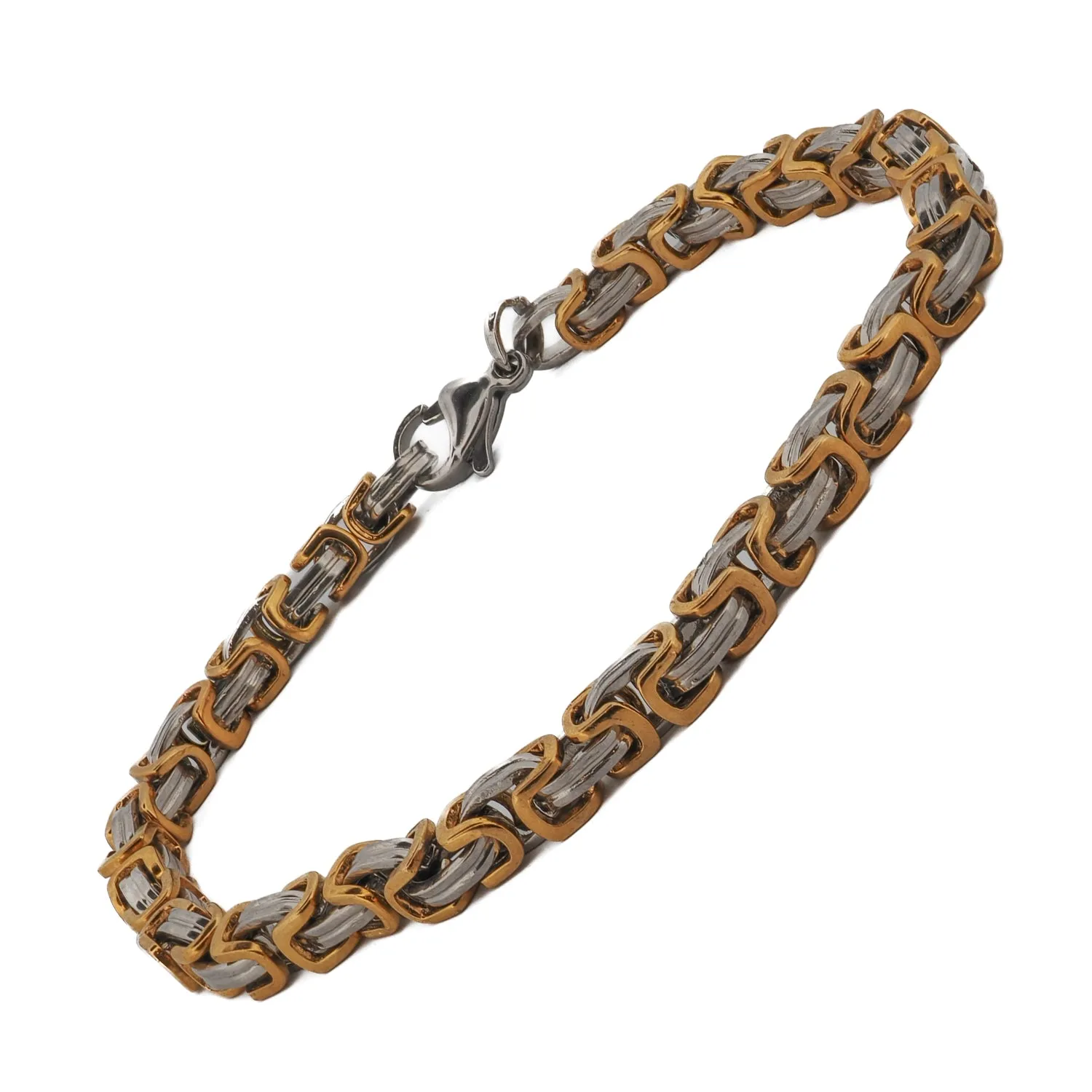 Two Color Design Bold Chain Men's Bracelet