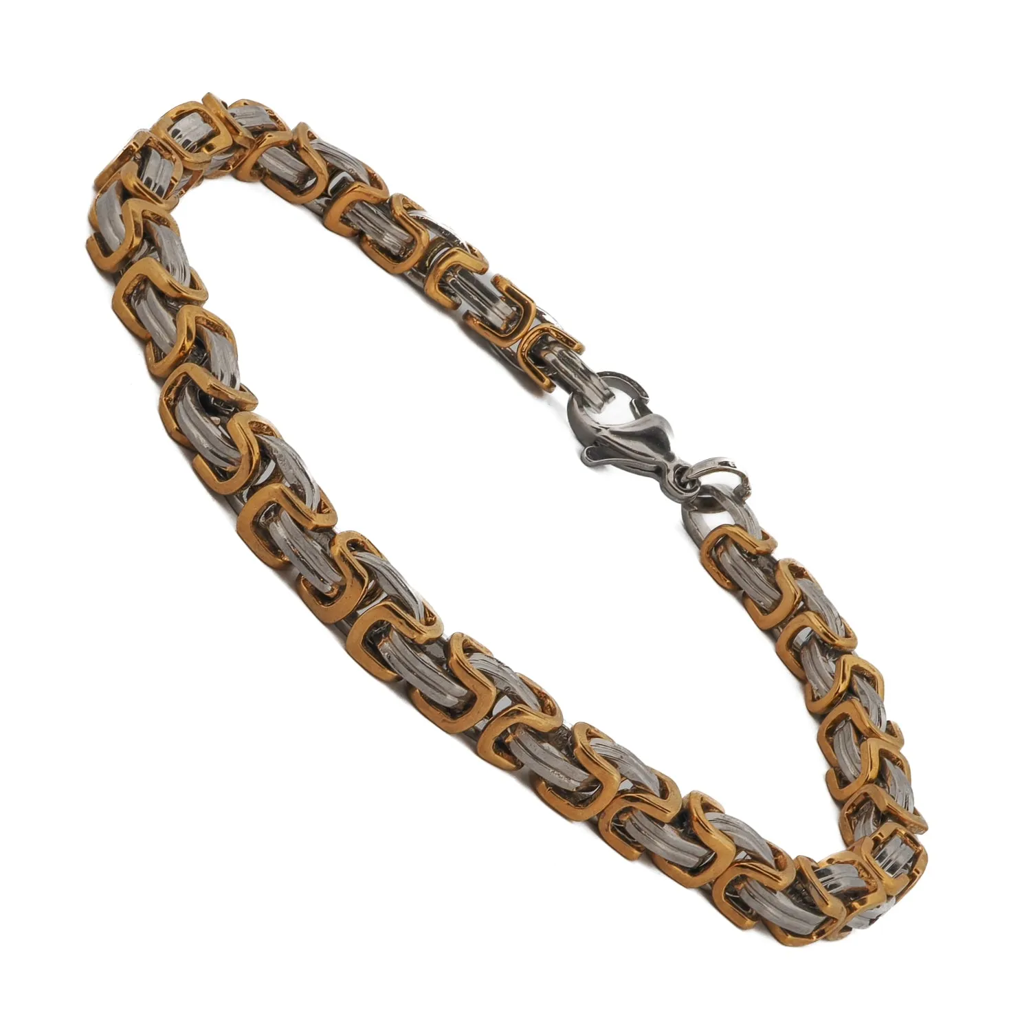 Two Color Design Bold Chain Men's Bracelet