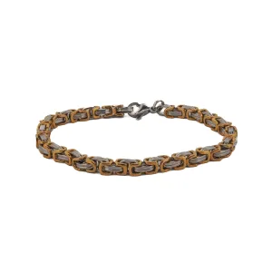 Two Color Design Bold Chain Men's Bracelet